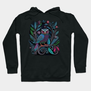 Night owl paper cut Hoodie